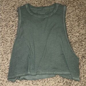 Lululemon Cropped Sleeveless Green Tank in size S/M